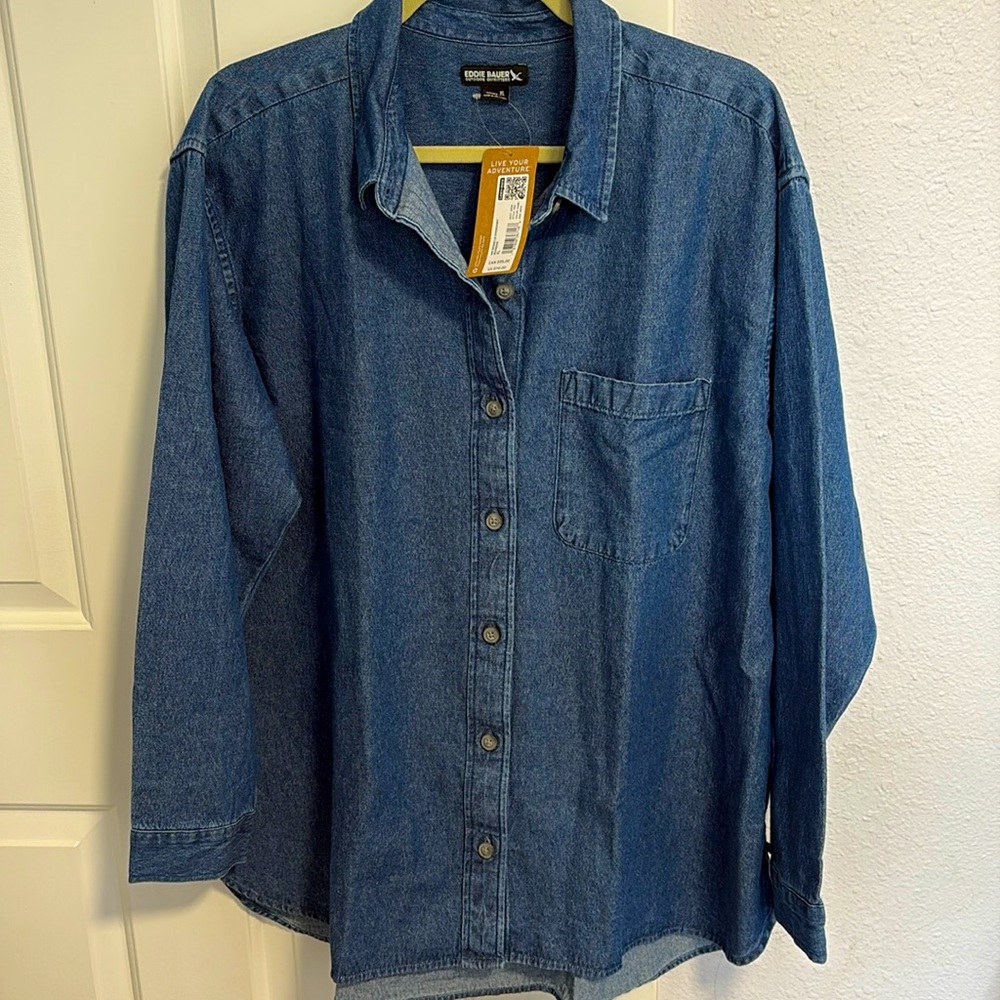 New- WR denim LS Overshirt medindgo size XL